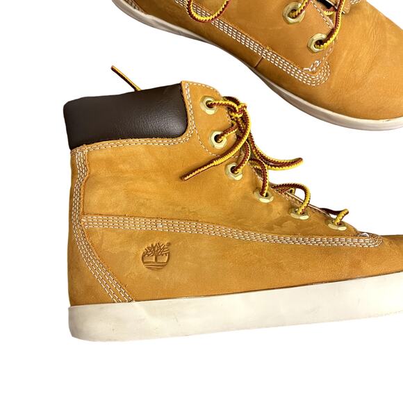 Timberland Womens 6" Glastenbury Wheat Nubuck Leather Lace Up Boots Size 6 - Picture 2 of 9